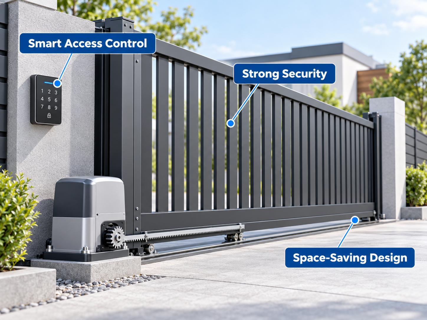 ¿Cómo funciona el mecanismo de puerta corredera automática?